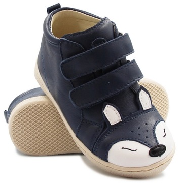 Buty Wiosenne Dziecięce Ze Skóry Naturalnej Z Liskiem 23