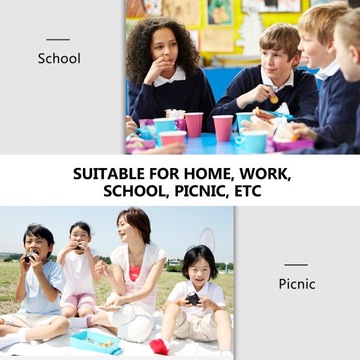 ZESTAW LUNCH BOX DLA DZIECI MISKA NA POSIŁKI POJEMNIK NA PLAN POSIŁKÓW