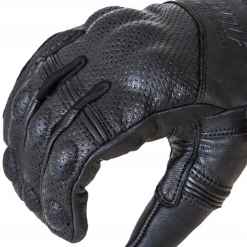 WOLF КОРОТКИЕ УДОБНЫЕ МОТОЦИКЛЬНЫЕ КОЖАНЫЕ ПЕРЧАТКИ НА ЛЕТ, ЧЕРНЫЕ 2XL