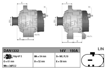 DENSO ALTERNÁTOR DAN1332