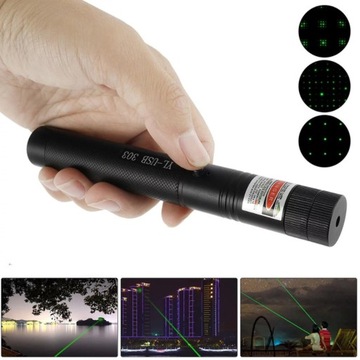 LASER WSKAŹNIK LASEROWY ZIELONY MOCNY LASER POINTER AKUMULATOROWY