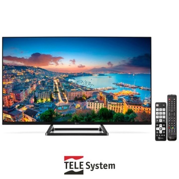 Telewizor 32' TELE System HD DWA PILOTY FL13 DVB-T2 + SAT HEVC