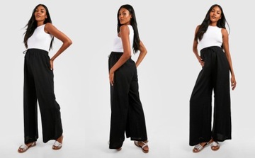 2C6A27 A02 BOOHOO MATERNITY CZARNE SPODNIE Z LNEM XL