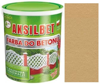 AKSILBET FARBA DO BETONU OGRODZEŃ 1L PIASKOWA