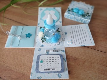 ВЗРЫВАЮЩАЯСЯ КОРОБКА СУВЕНИРЫ ПОДАРОК ​​НА КРЕЩЕНИЕ 3d