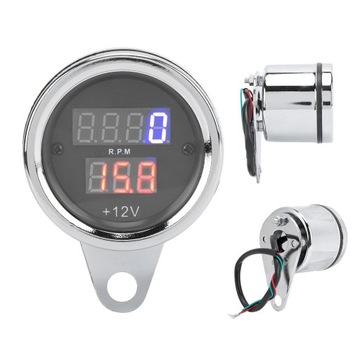 Motocykl 3 w 1 Tachometr Prędkościomierz Odograph Wyświetlacz LCD Odporny na promieniowanie UV