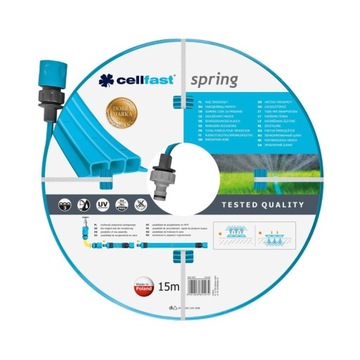 WĄŻ ZRASZAJĄCY SPRING 15M OGRODOWY DO NAWADNIANIA CELLFAST 19-022N