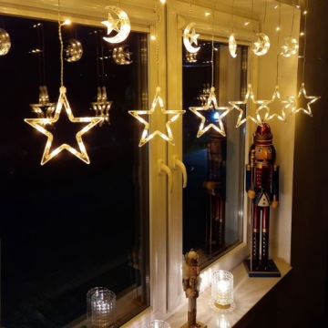 ЗВЕЗДНАЯ ГИРЛАНДНАЯ ШТОРА STAR MOONS 138LED БЕЛАЯ