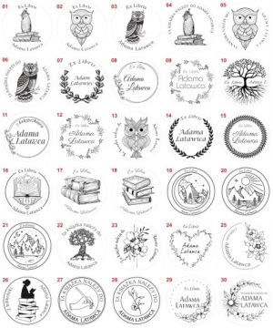 Штамп EX LIBRIS Fi40 с коробкой - ПРИСУТСТВУЕТ
