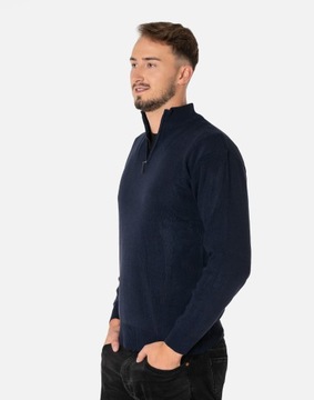 Duży Sweter Męski Półgolf Rozsuwany Golf 190-2 7XL