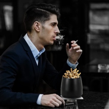 ЗАКРЫТАЯ ПЕПЕЛЬНИЦА НАРУЖНАЯ ВЕТРОЗАЩИТНАЯ НЕРЖАВЕЮЩАЯ СТАЛЬ БЫТОВАЯ