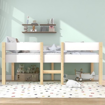 Łóżko dla dzieci młodzieżowe 90x200 cm Biały