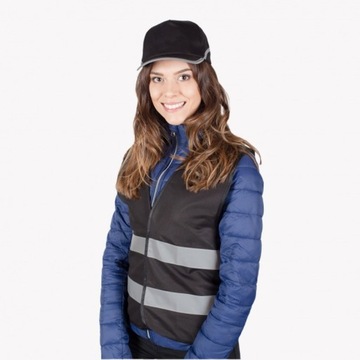 Однотонный ЧЕРНЫЙ светоотражающий жилет L