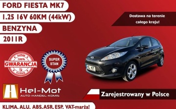 Ford Fiesta VII Hatchback 5d 1.25 Duratec 60KM 2011 Ford Fiesta 1.25 16V 2011R, Klima, alu, zarejestrowany w Polsce 1.2 60KM, zdjęcie 2