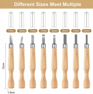 Сад řezbářských nastrojů to dřeva, sada nožů