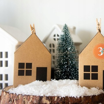 KALENDARZ ADWENTOWY 24 Domki Wioska Świąteczna Eko