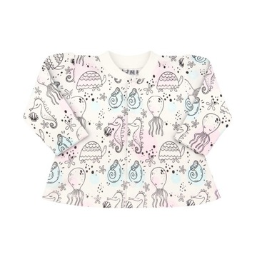 Kaftan dla dziewczynki ocean koniki morskie 56