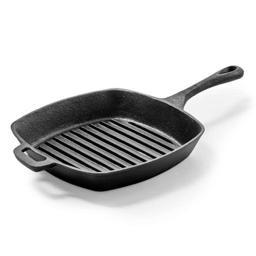 PATELNIA ŻELIWNA DO GRILLOWANIA KWADRATOWA 24X24 CM FORGAST FG02305