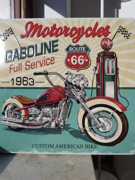 МЕТАЛЛИЧЕСКАЯ коробочка 23см КОНТЕЙНЕР Мотор РЕТРО Подарок