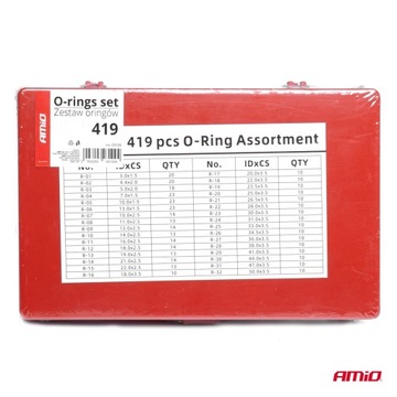 НАБОР УПЛОТНИТЕЛЬНЫХ КОЛЬЦ AMiO МАСЛОСТОЙКИЕ УПЛОТНЕНИЯ
