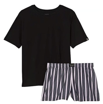 Piżama krótka bawełniana Victoria's Secret t-shirt i szorty L