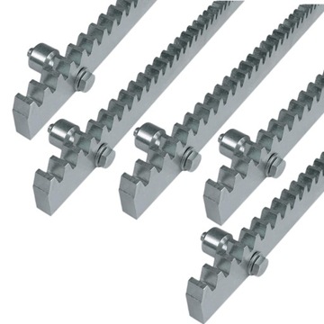 5m LISTWA ZĘBATA STALOWA 8mm metalowa do napędu bramy + tuleje, śruby OCYNK