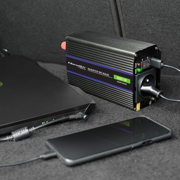 Przetwornica napięcia 12V na 230V Monolith 600 MS Wave 300/600W