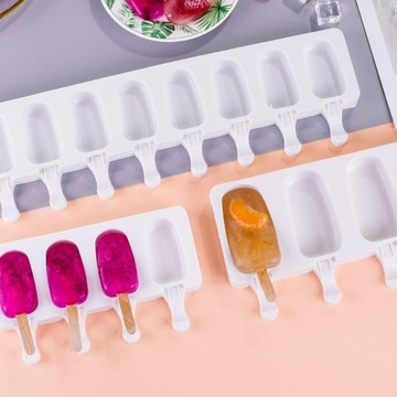 Forems образуют силиконовое мороженое на наборе палочек 8 шт. +Палочки 50x
