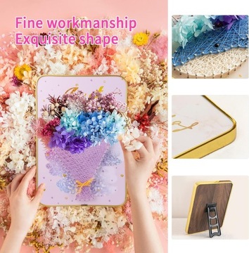 Художественный набор струн со светодиодной подсветкой и сухоцветами РУЧНОЙ РАБОТЫ.