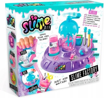 FABRYKA SLIME GLUTY DUŻY ZESTAW DO ROBIENIA SLIMÓW BROKAT - SLAJM