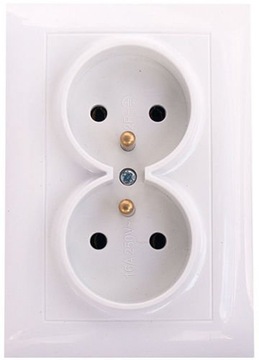 WESA LC-16 GNIAZDO PODWÓJNE Z UZIEMIENIEM