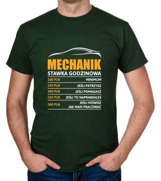koszulka MECHANIK stawka godzinowa prezent