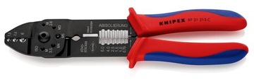 KNIPEX 97 21 215C szczypce do zagniatania końcówek