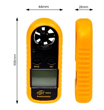 Анемометр Анемометр Измеритель скорости ветра и измерение температуры на ЖК-дисплее