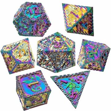 Набор артефактов дракона из 7 металлических костей RPG