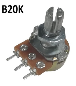 Potencjometr z wyłącznikiem B20K 20Kohm 20K WH-160 montażowy osiowy WH-148