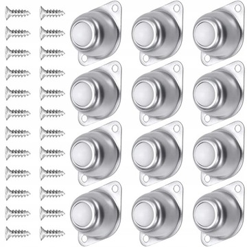 KÓŁKA KULKOWE MEBLOWE UNIWERSALNY CICHY NYLON ROLKA CY-15A 12 SZT 20x16mm