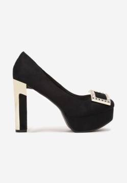 Renee Черные женские туфли 37 блок из эко-замши