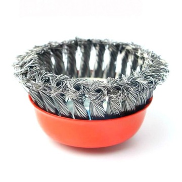 Стальная щетка 125 мм FT54125FS для очистки ржавчины, столешниц, металлических красок по дереву