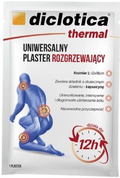 Plaster rozgrzewający 12x18 cm Diclotica Thermal