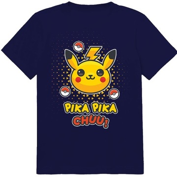 KOSZULKA DZIECIĘCA T-SHIRT DLA DZIECKA PIKACHU POKEMON 152 PREZENT JAKOŚĆ