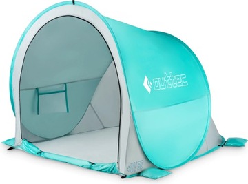 САМОСБОРНАЯ ЗАКРЫВАЕМАЯ ПЛЯЖНАЯ ТЕНТА UV50 БИРЮЗОВЫЙ OUTTEC