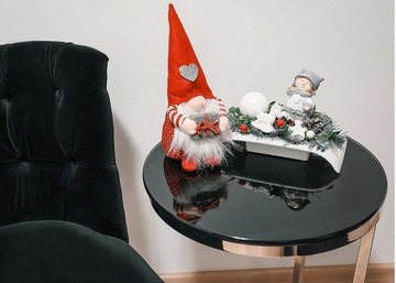 РОЖДЕСТВЕНСКОЕ УКРАШЕНИЕ, СТОЯЩИЙ ЭЛЬФ, САНТА С ПОДАРКОМ, 30 СМ