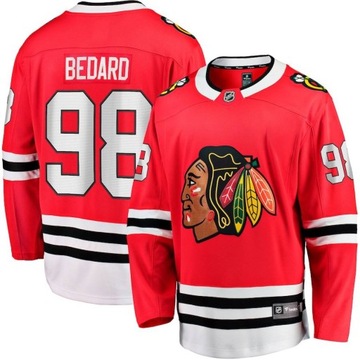 Connor Bedard Chicago Blackhawks Jersey Czerwone koszulki z długim rękawem dla fanów