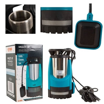 POMPA Zatapialna do Deszczówki MULTI IP 1000INOX IBO 1000W Cicha