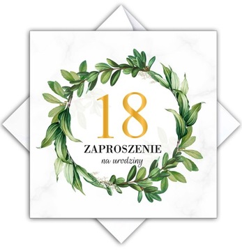 ZAPROSZENIA na 18 Osiemnastkę Urodziny - 10 sztuk
