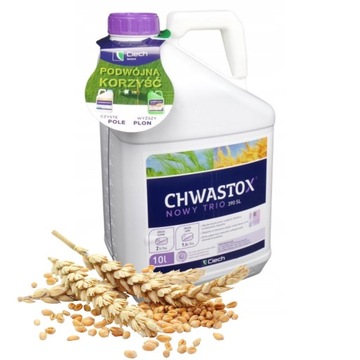 Oprysk na chwasty Chwastox Nowy Trio 390SL 10L OCHRONA ZBÓŻ PRZED CHWASTAMI