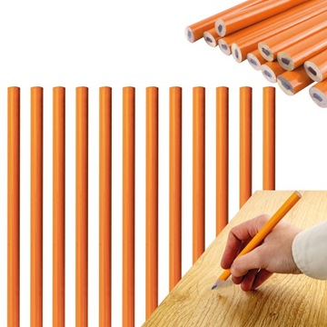 Карандаш строительный столярный, технические карандаши, 18 см, набор из 12 карандашей.