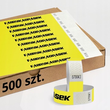 OPASKI NA RĘKĘ TYVEK 19mm - 500 szt. NADRUK GRATIS