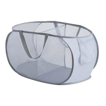 Laundry Basket Popup Laundry Basket 2 Grids Gray